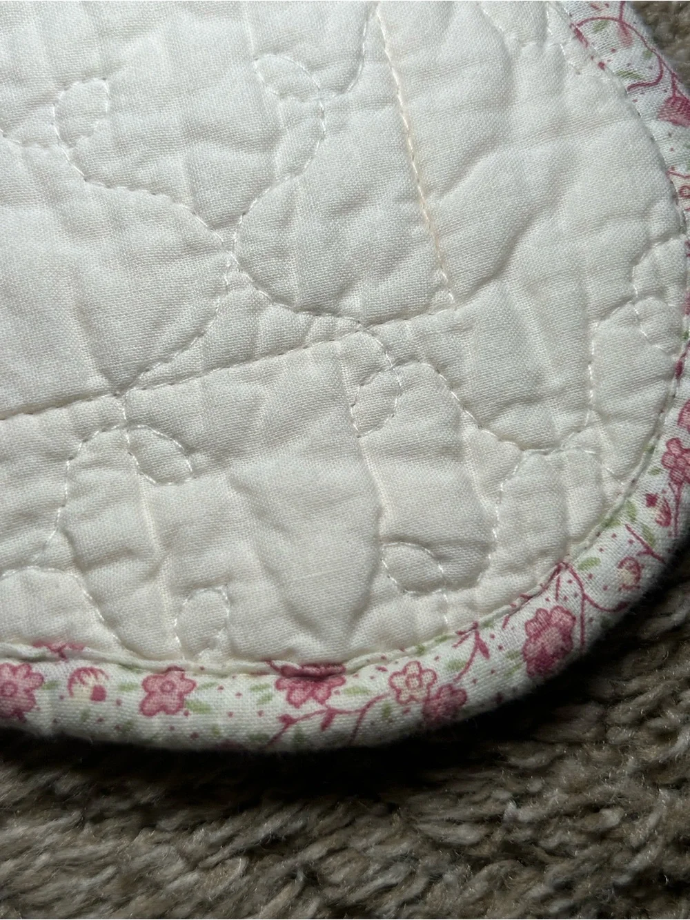 Better Homes & Garden Floral Vine Embroidered White Quilt Pillowcase Rose Accent